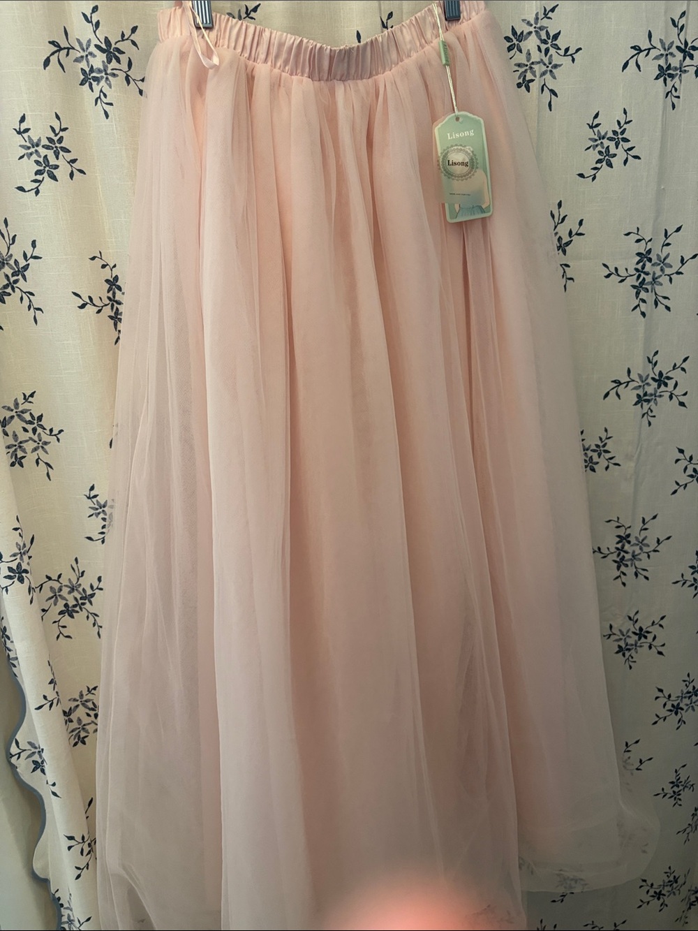 Blush Pink Tulle Maxi Skirt - Women's